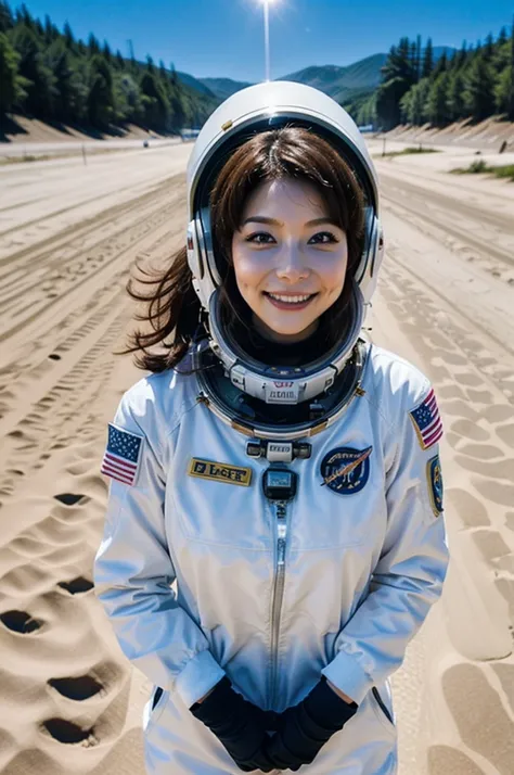 (nsfw)、(Best Quality、masterpiece、Best Quality、High resolution)、One Woman、(huge breasts、cleavage、dynamic pose、dynamic angle)、


She is walking on the moon. Wearing a space suit that exposes a lot of skin。She is smiling and enjoying the moon scenery。Movement...