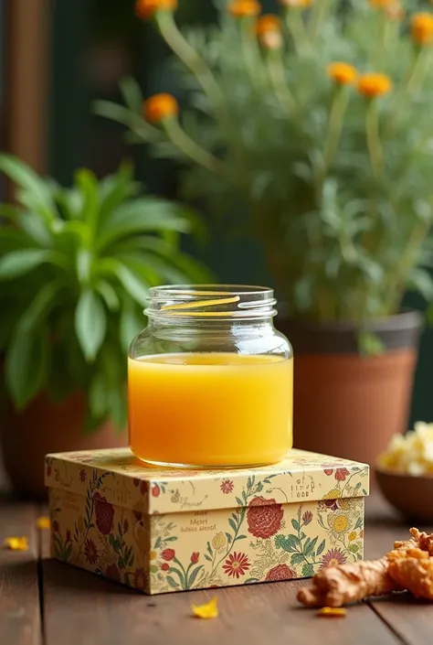 Desi ghee glass jar box with garden 5 ltr ten 