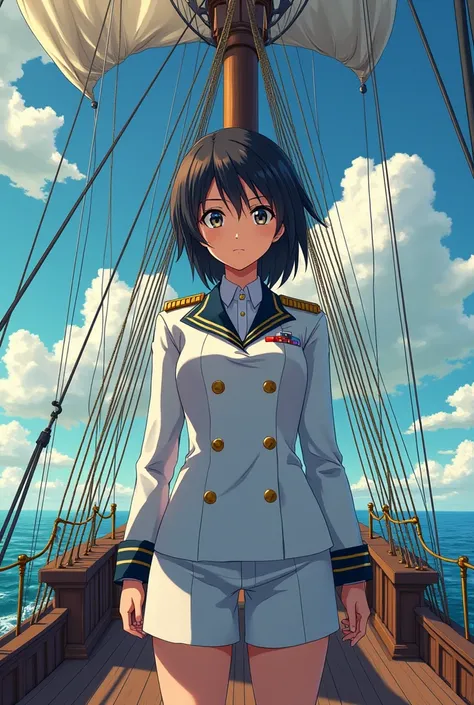 Anime style marine on ship