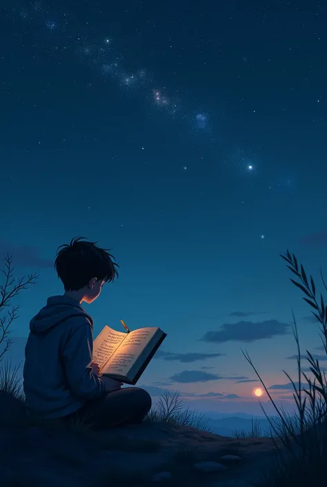 Setting: The final scene shows the stars twinkling brightly in the vast night sky. The young astronomer continues sketching under the stars.
Focus: The camera slowly zooms out, showing both astronomers under the endless, shifting sky. The stars above them ...