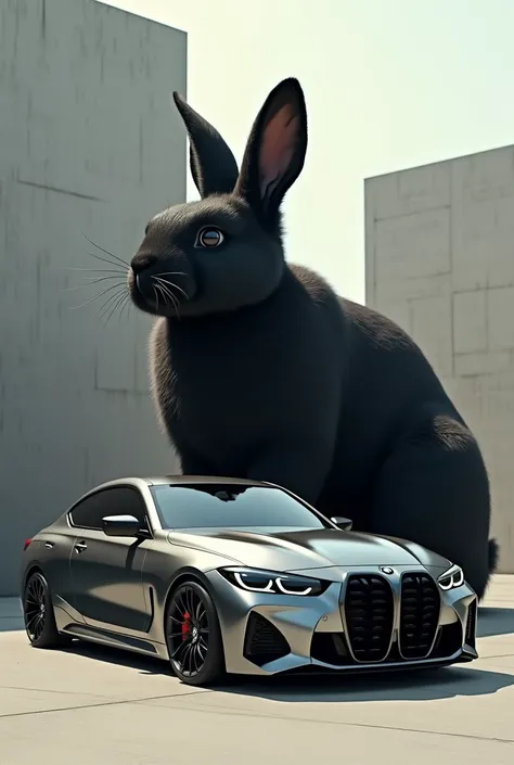 BMW A5 and big black rabbit 