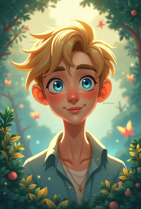  blue eyed blond male, Disney&#39;s Enchantment animation 