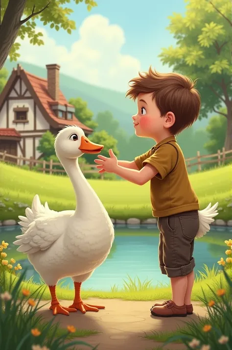 The boy and the goose