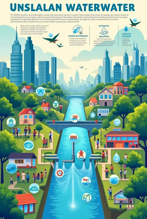 Poster showing using waste water in smart ways