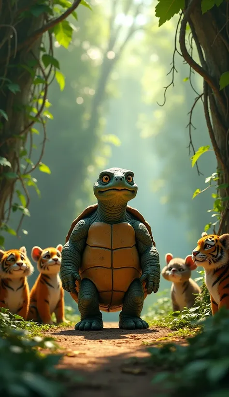 Tiger Saru and His Friends Jungle Adventure: Step-by-Step Visual


Scene: A wise turtle appears, standing before the friends and explaining the hidden treasure.
