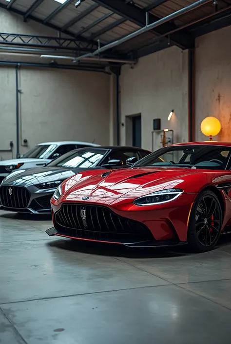 Rolls Royce wraith, audi rs6, ford gt, landcruiser, hummer ev parked in a garage 
