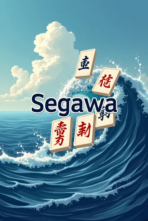 The company logo, which shows that the company is a company that loves Japanese mahjong and the sea, is written in English with the name SEGAWA and mahjong tiles.１You should not use Chinese characters.