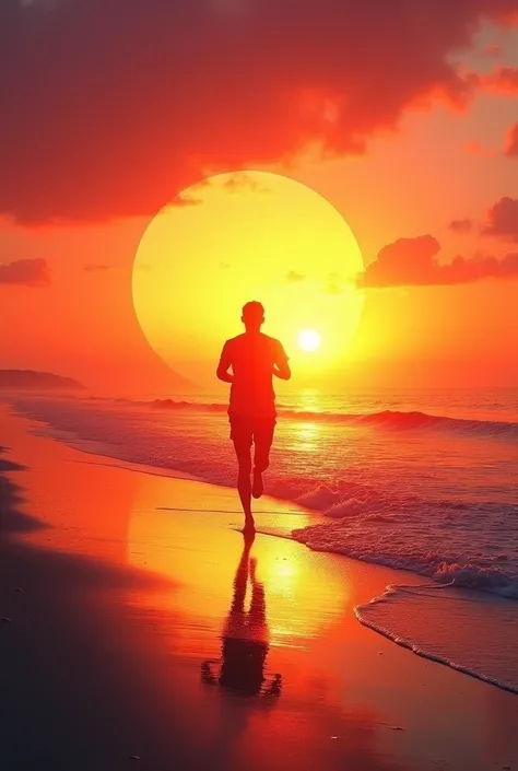 wallpaper you can use for your 75-day challenge, incorporating the rules youve set:
Image: A vibrant sunrise over a calm ocean, with a silhouette of a person running on the beach.
Text:
 * 75 Days to a New You
 * Rules:
   * Limit phone use to 2.5 hours/da...