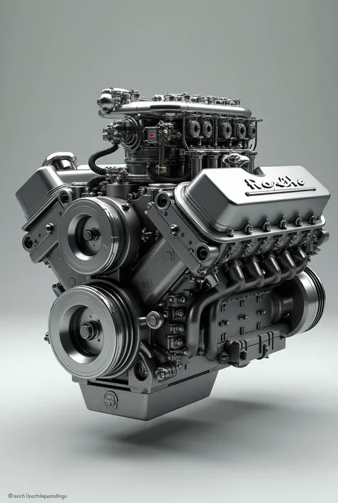 engine named "ROY" with 12 cylinders ultra realism