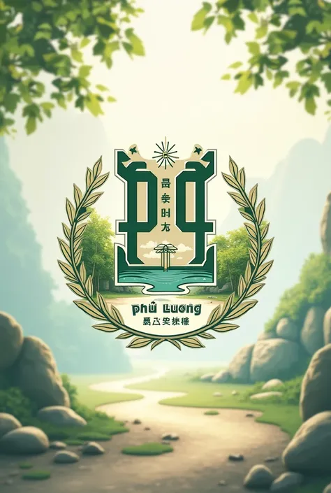 Design of Phu Luong High School logo for Propaganda, Promote the traditional beauty of the school. Contribute to training cooperation skills. Promote creativity.. Vietnamese letters


