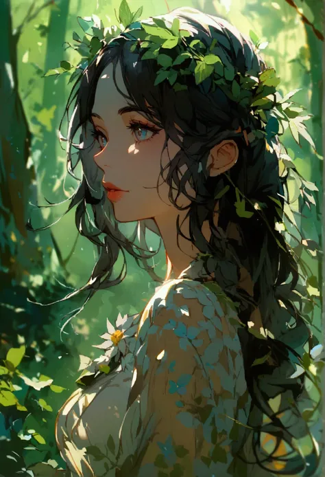 A girl in forest