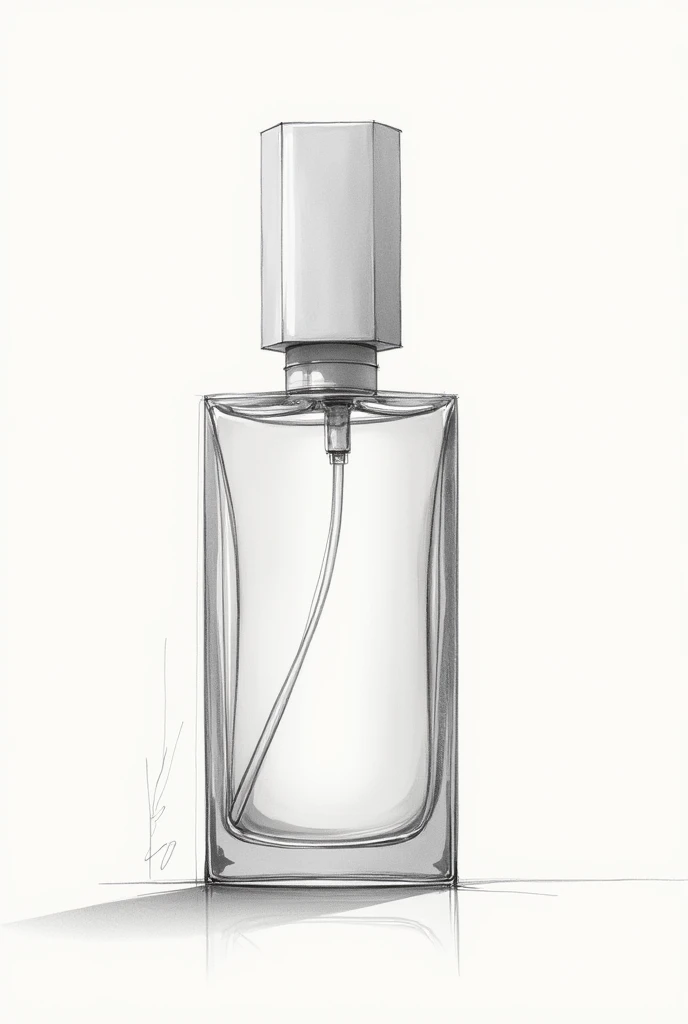 A schematic sketch of a serum perfume bottle
