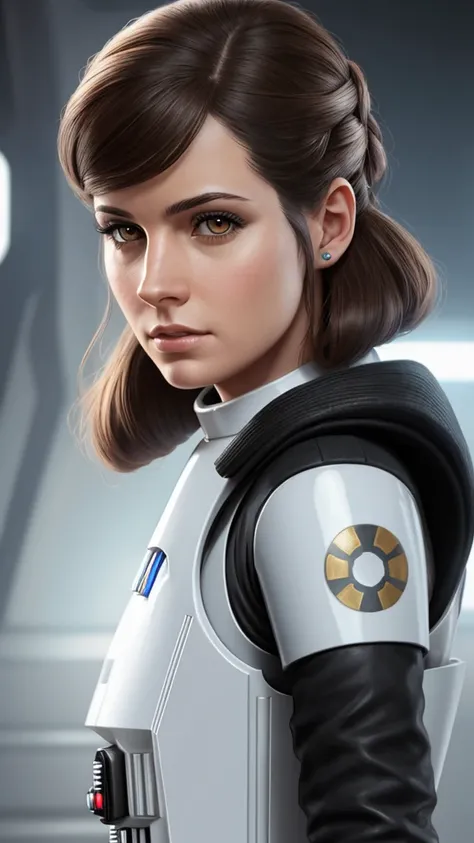 Female imperial officer, star wars, realistic, photorealistic 