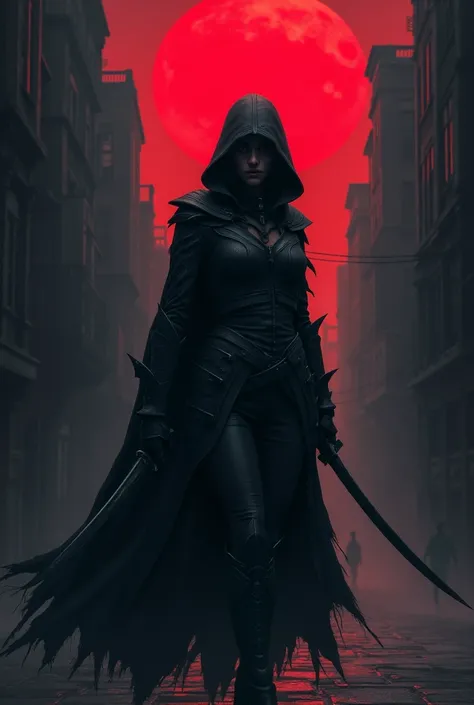 Shadowblade Assassin
"A lithe and agile young assassin draped in dark, shadow-infused armor that allows her to blend with the night. Her face is partially hidden by a sleek hood, and her dual daggers seem to absorb light. Her movements are swift and silent...