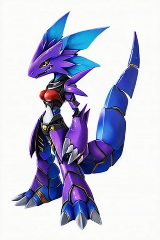 Female furry lizard digimon style 