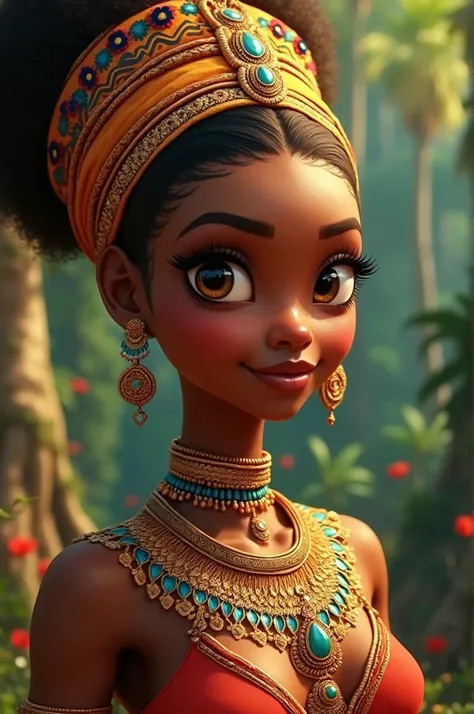 A YouTube image of a an African princes animation 