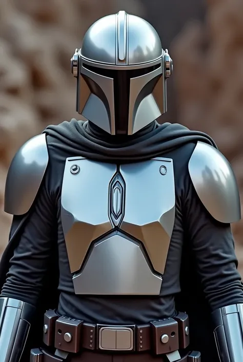 Star Wars Mandaan Silver Armor、No markings on shoulder armor、No markings on chest armor