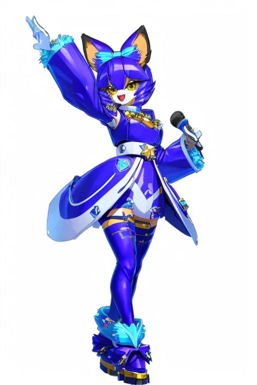 Female furry idol rock star pop music singer farzane wild cat medabots style 