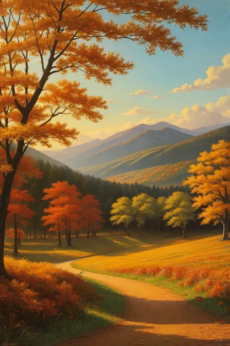 autumn、Seasonal landscape paintings