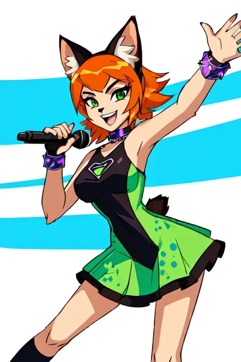 Female furry idol rock star pop music singer farzane wild cat ben 10 style 