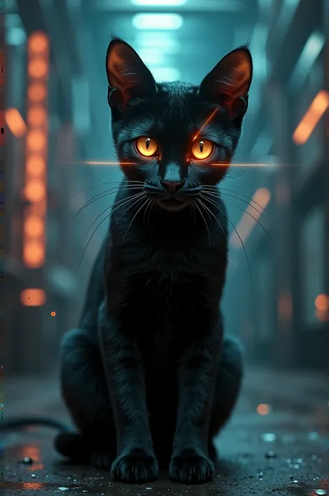 A cat with laser eye 