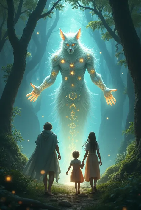 The family encounters a mystical guardian who tests their teamwork and problem-solving skills