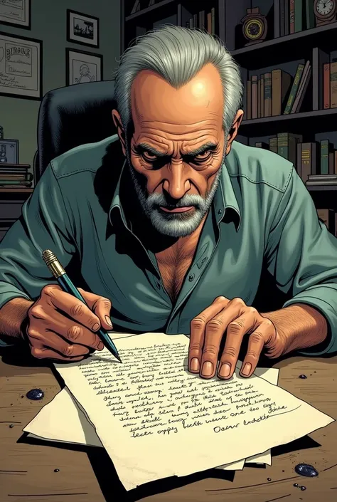 Pedro Vaz&#39;s letter in a comic book in a current form, make several images 