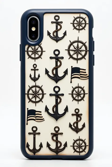 iPhone X cover with naval signs 