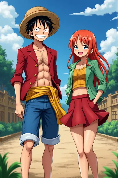 Luffy And nami from one Piece 