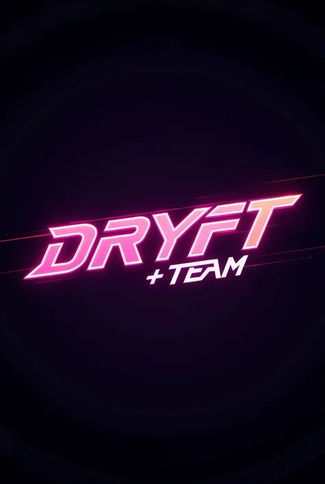 Logo racing violet jaune neon lettrage drYFt+team