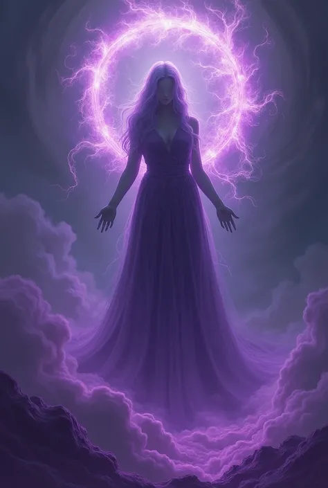 Purple mist that if you search in it you see the word "hecate" goddess of witch the letters of her name "Hecate" are in the picture