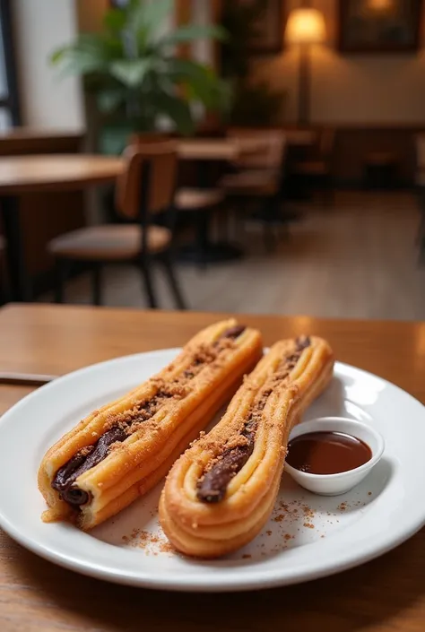 Make a 13 cm chocolate churro 