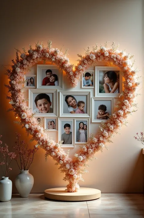 Multiple heart photo frame create one big heart photo frame 