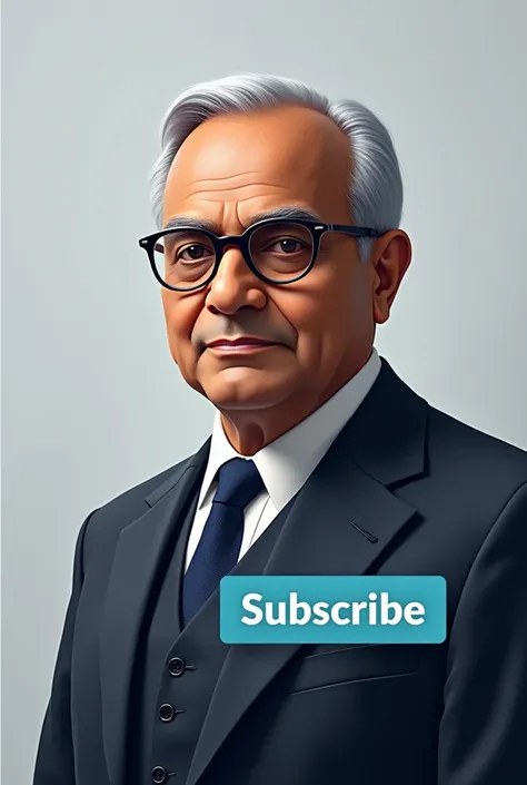 Babasaheb Ambedkar with subscribe button.