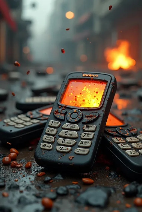 Indian Pager are blasted and burns out


