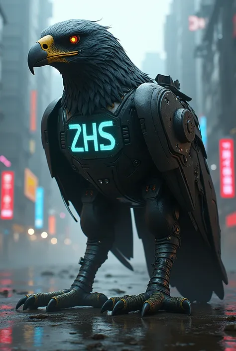 Cyberpunk monster eagle , name is zhs logo