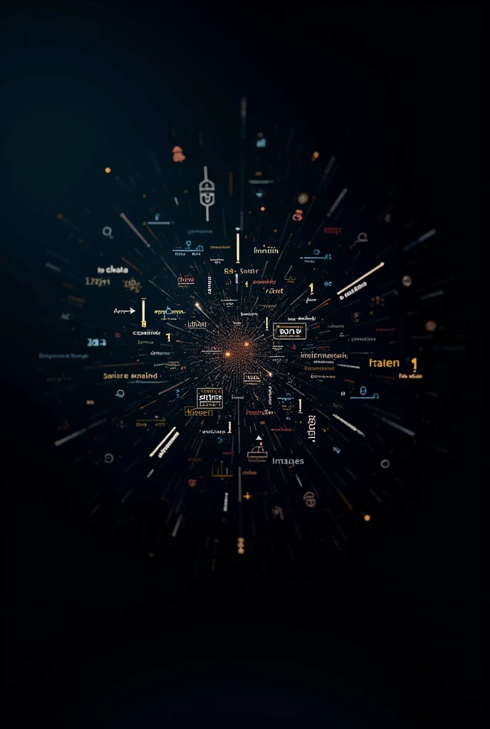 A photo with bunch of science formula in black background 