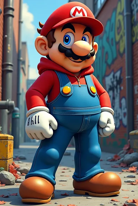 Super Mario dressed like a nigga from uk black