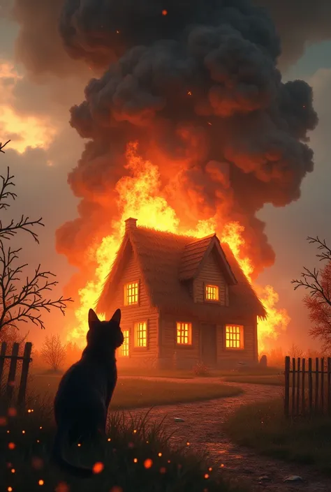 The cats house is on fire! 