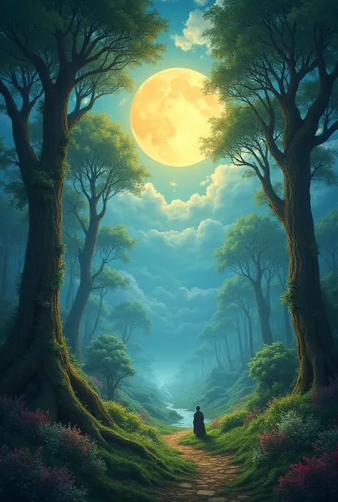 A magical kingdom where the sun never sets and the moon is always full. The trees are alive and the air is thick with magic. by Tyler Edlin