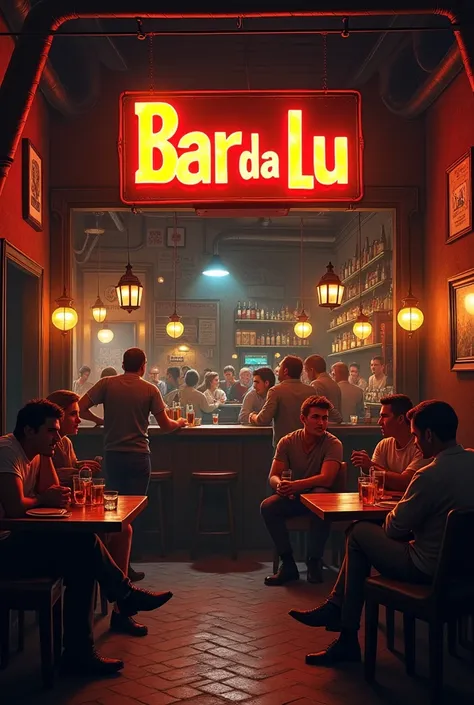 image of a bar with a sign saying bar da lu