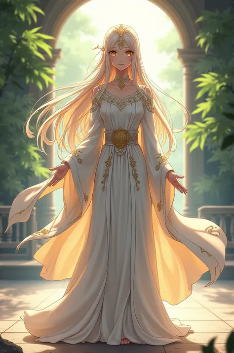 Anime style priestess 