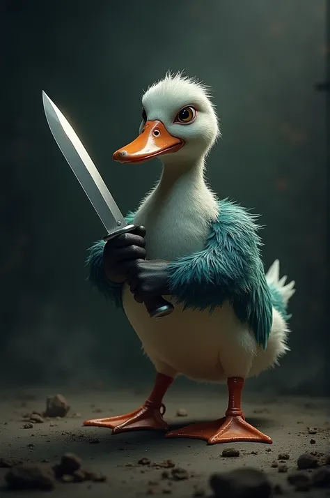 Duck with a knife