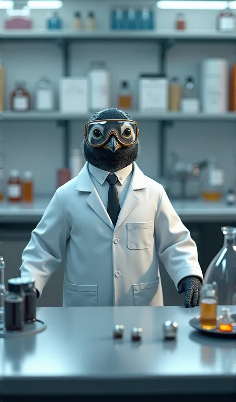 penguin in clinical laboratory 