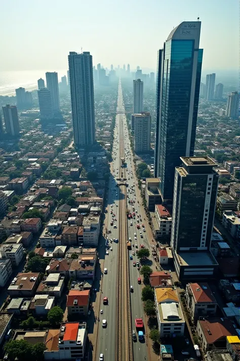 Mumbai City building drone view 