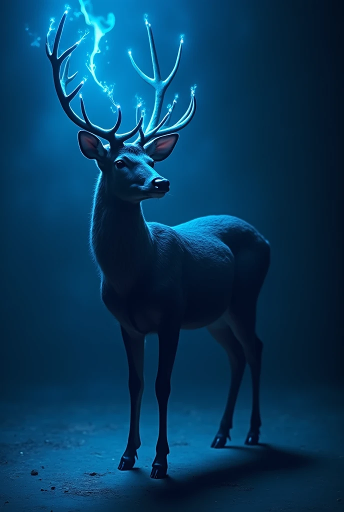 The black deer see neon blue light 
