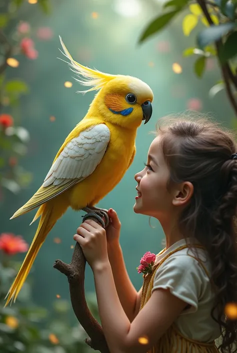 AI Budgie with girl