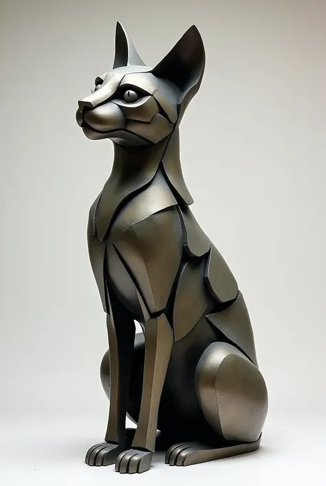 Cat sculpture in very abstract