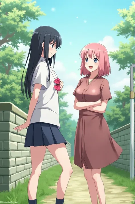 Hinata and sakura seeing her BooBs