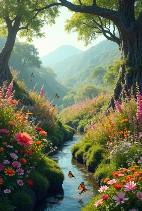 I want a beautiful garden with wild flowers